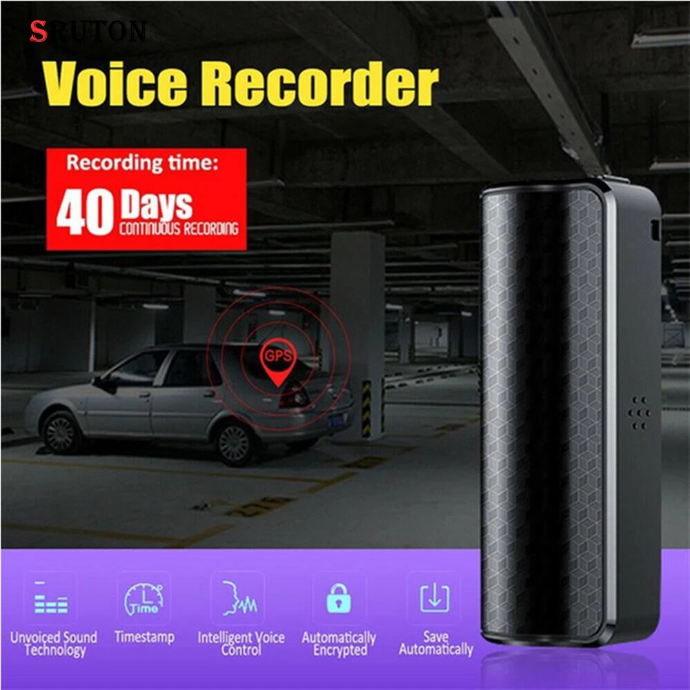 

SRUTON 8/16/32GB MP3 Magnetic Recording Device Voice Activated Mini Audio Recorder Voice Activated Recorder Digital Recorder