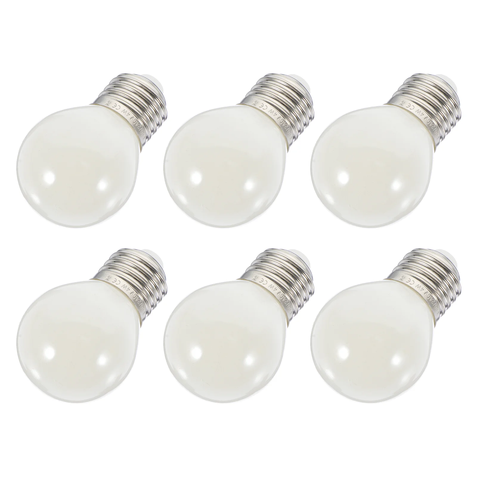 

6Pcs Glass E27 Type Light Bulb Stylish White Lamp Bulb Replace Light Bulb