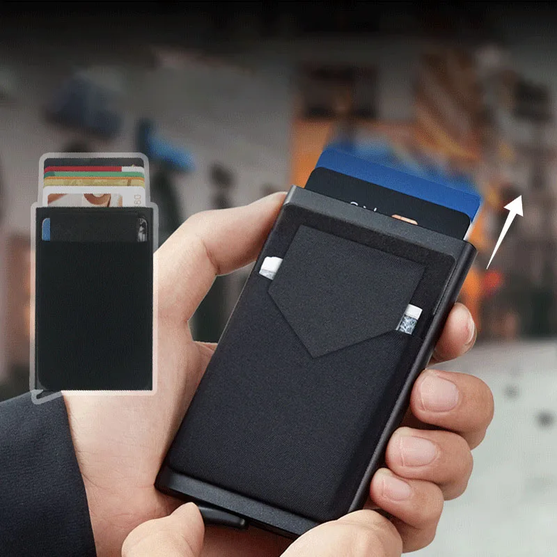 

1 шт., портативная вместительная металлическая сумка для кредитных карт в стиле унисекс