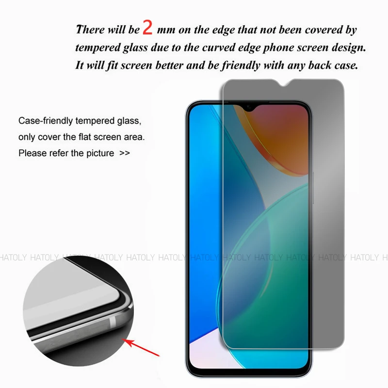 2/4 шт. противошпионская Защита экрана для Honor X6 4G закаленное стекло полная клейкая