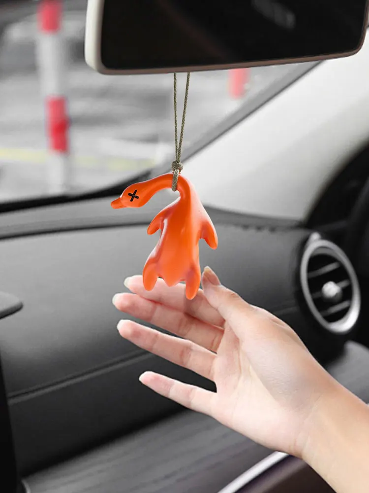 Забавная жареная утка автомобильный кулон автомобильное зеркало заднего вида