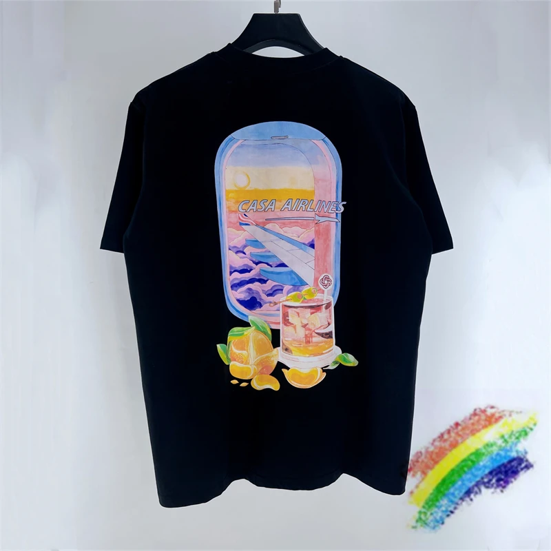 

Футболка с треугольным принтом самолета для мужчин и женщин, топ с коротким рукавом