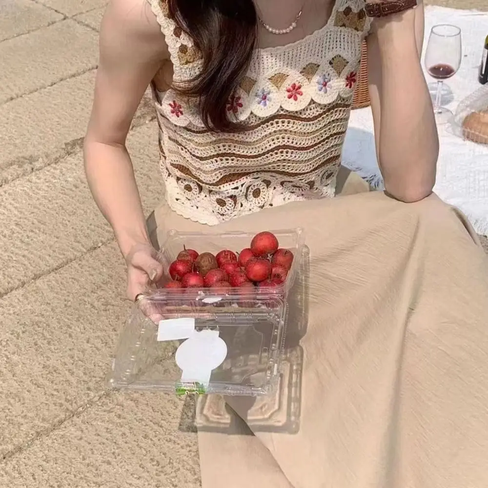 

Сексуальный женский трикотажный топ с U-образным вырезом в богемном стиле, милая майка без рукавов