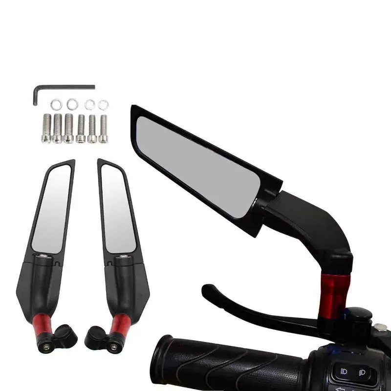 

Wide-angle Safety Rearview Mirror HD Glass Aluminum Alloy Motorcycle End Mirrors Adjustable Motorcycle Rearview Mirrors With