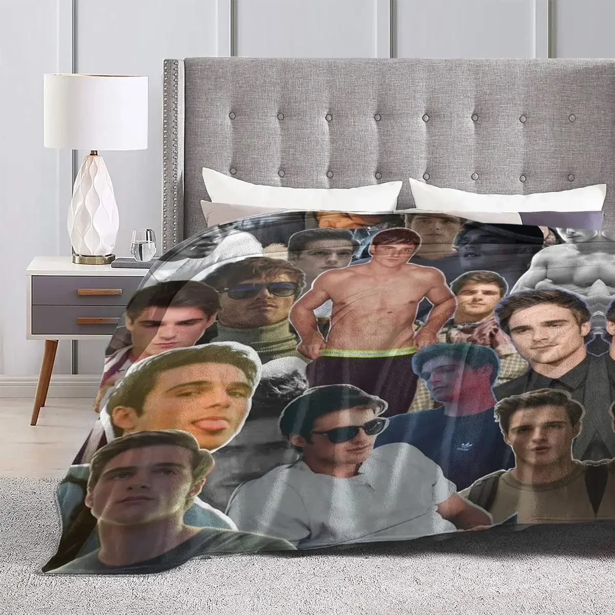 Manta acogedora Vintage de jaspe Elordi Collage ropa cama Merch mantas decorativas forro polar cálido para viajes