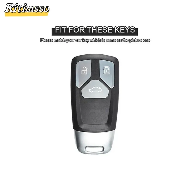 Карбоновый Автомобильный ключ из АБС-пластика задняя крышка для Audi A4 A4L A5 Q5 Q7 TT TTS 8S