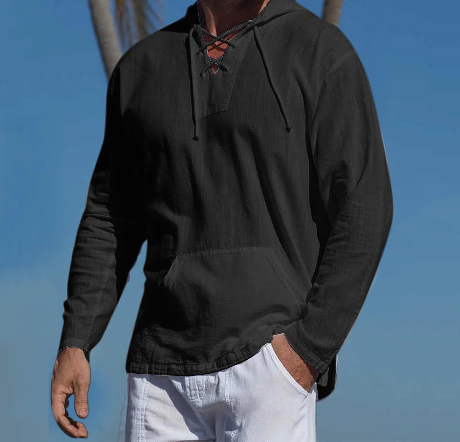 

Autumn Cotton Women T Shirt 2023 Fashion Casual Loose Pocket Solid Color Hooded Pullover Long Sleeve Breathable Shirt Youth Tops