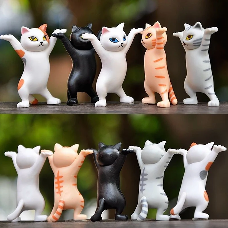 

Dancing Cat Figure Decoration Animation Cat Model Fashion Toy Enchanting Cat Capsule Toy Doll Cake Decoration