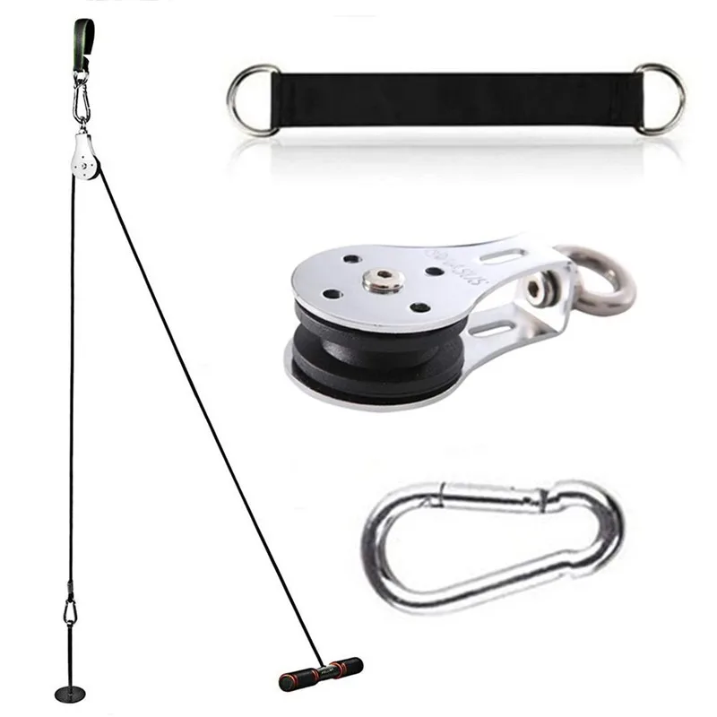 

Fitness Pulley Cable System DIY Loading Pin Lifting Triceps Rope Machine Workout Adjustable Length Home Gym Sport Accessories