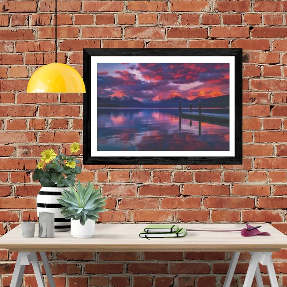 

Алмазная картина DIY Serene Lake Mountain вышивка крестиком Алмазная картина полный круг Алмазная мозаика украшение для дома подарок