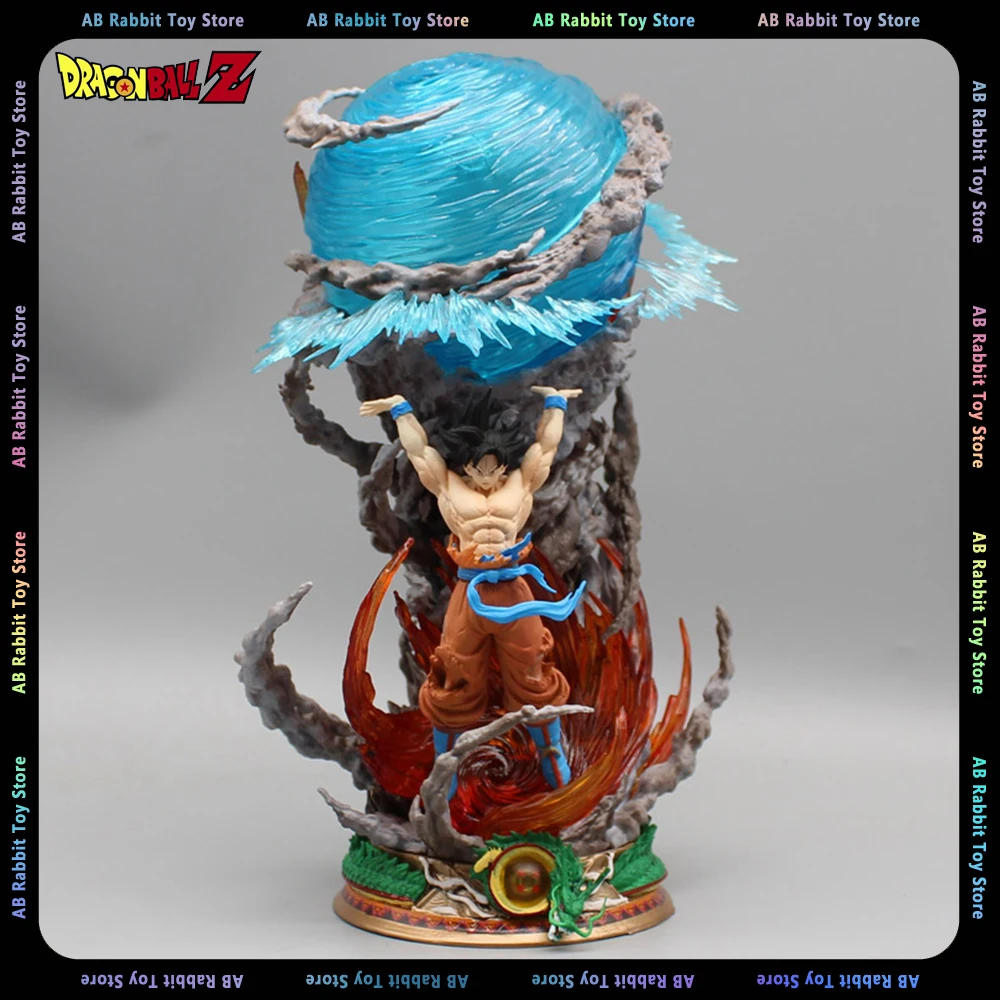 

Anime Dragon Ball Figure Son Goku Super Genki Bomb Figures 25cm GK Luminous Figurine PVC Statue Model Doll Collectible Toy Gifts