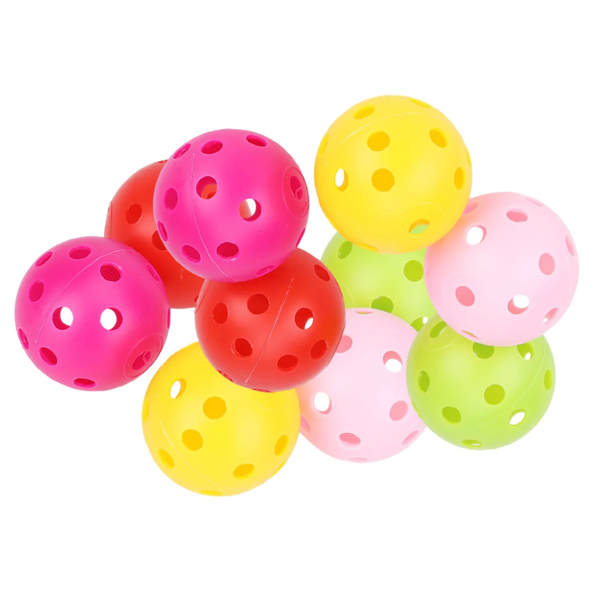 

12pcs Airflow Playing Practice Perforated Hollow Sports Supplies for Men Beginner ( Mixed Colors )