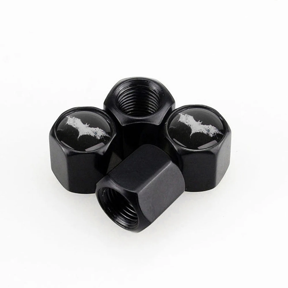 

4Pcs White Bat Car Wheel Tire Valve Stem Caps Airtight Dust Proof Covers Universal Tire Air Valve Caps for Cars,Trucks, Bicycles