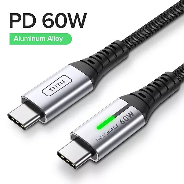 

INIU PD 100W USB C To USB Type C Cable Fast Charging Phone Charger Data Cord For Huawei Redmi S20 S9 Macbook Pro