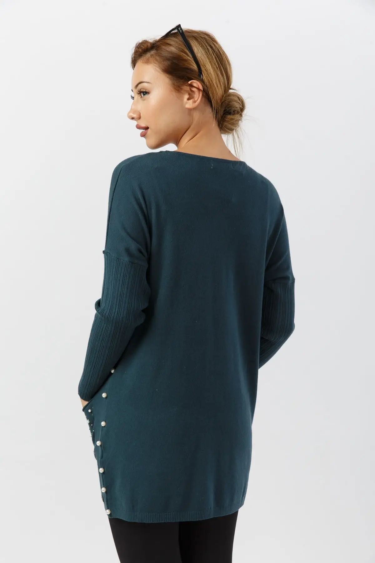 

Mobile Stone Green Sweater Women's colt 19-192-4 Women Muslim Sweater