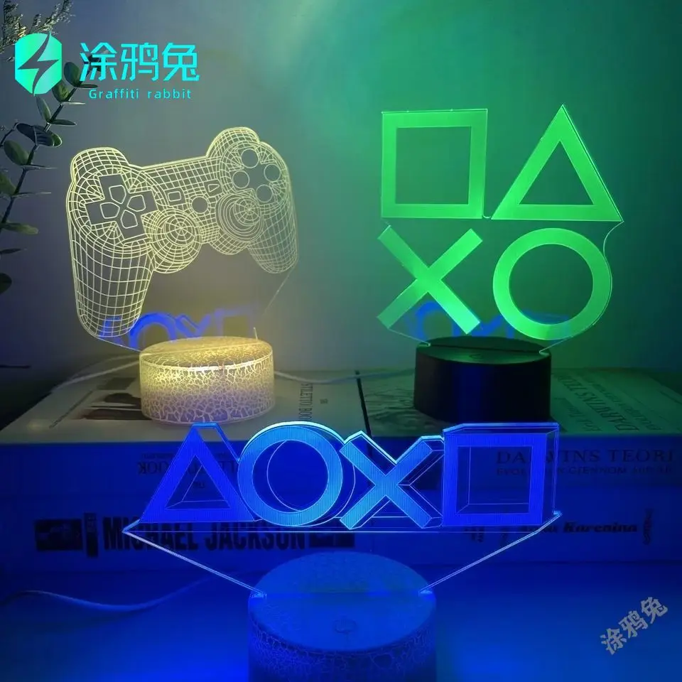 

For Playstation Neon Light Led 3D Night Light Table Lamp Room Decor Night Light Home Decor Gaming Room Desk Setup Lighting Decor