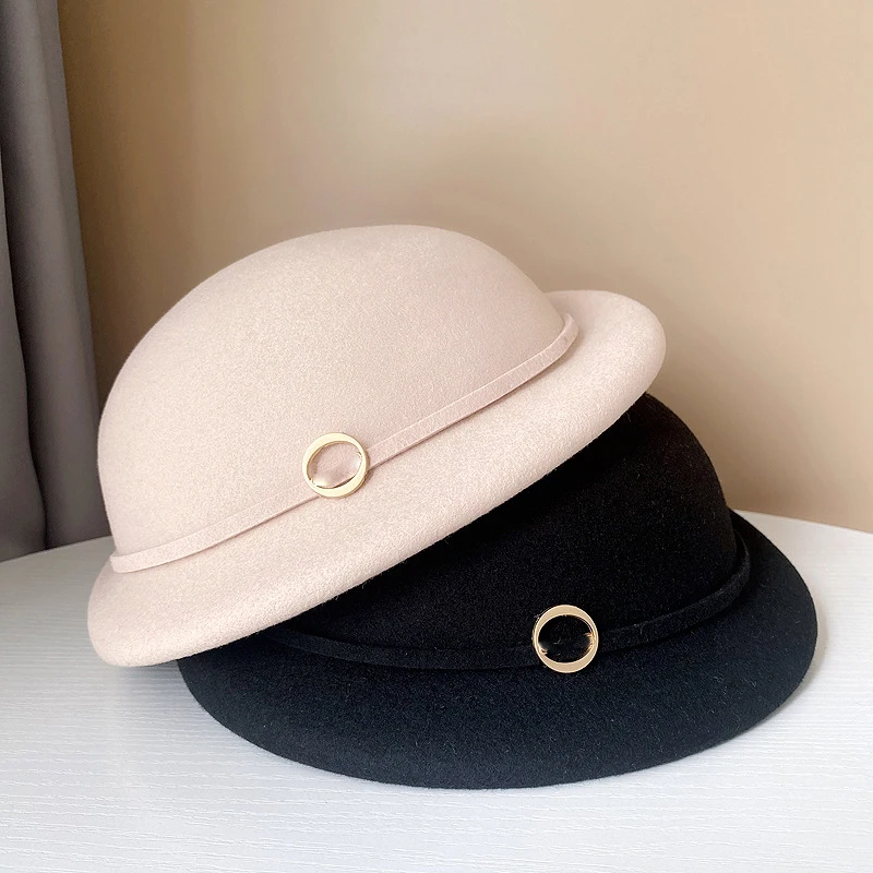 New French Elegant Vintage Wool Berets For Women Fashion Fedora Autumn Winter Warm Designer Hat Ladies Painter Hat Bonnet Enfant