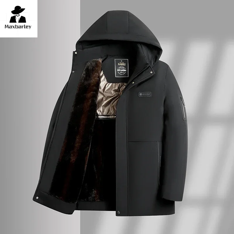 Новинка 2024 мужская зимняя куртка брендовая деловая утолщенная графеновая теплая