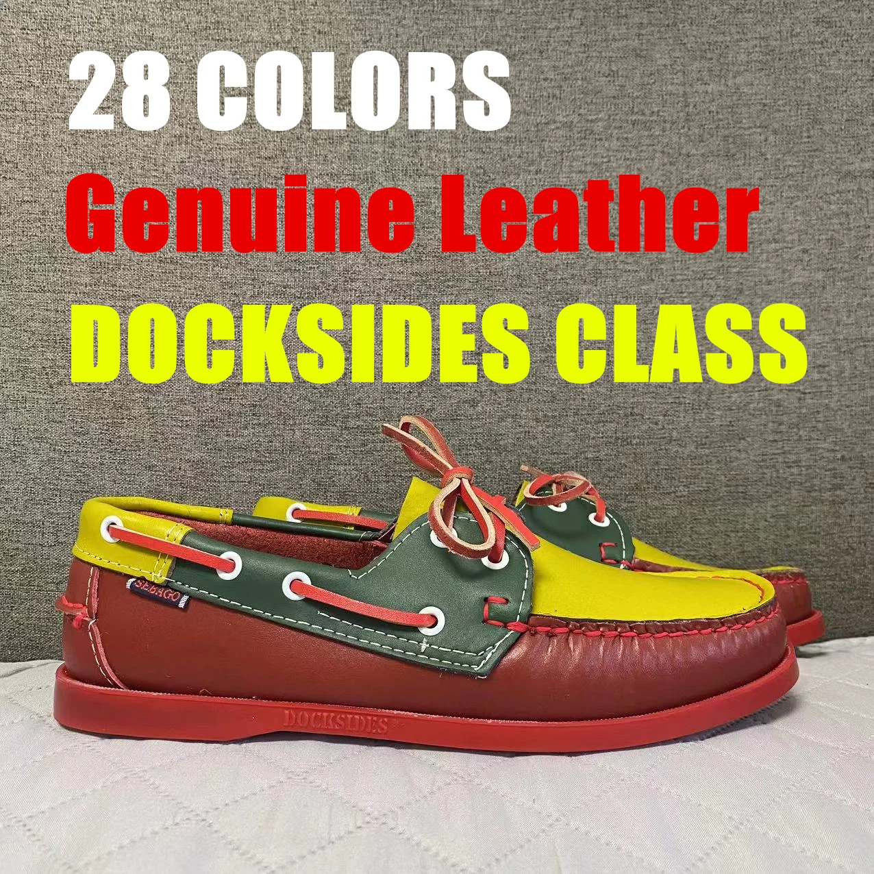 

Men Genuine Leather Driving Shoes,Slip On Docksides Classic Boat Shoe,Brand Design Flats Loafers For Men Women 2023A204