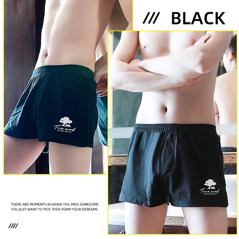 Boxers Men Panties Underwear Woven Cotton Man Big Size Short Breathable Flexible Shorts Loose Boxer Male Underpants Wholesale