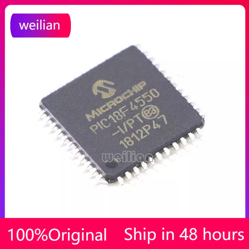 10 шт./лот PIC18F4550-I/PT PIC18F4550 18F4550 TQFP44