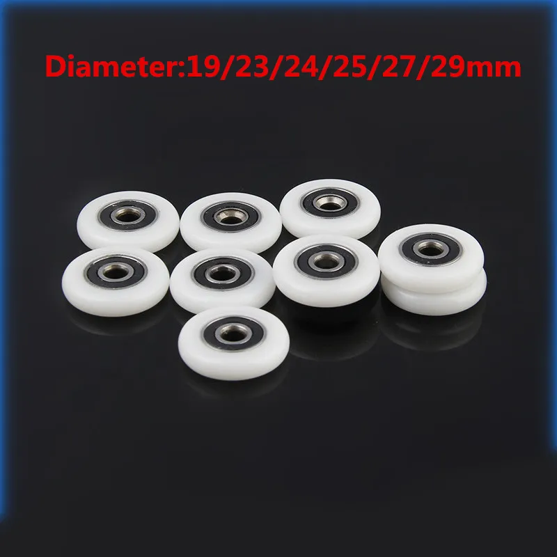 

8 Pcs Bath cabinet roller wheel shower room accessories bearing roller wheel 23/25/27mm Drop Shipping