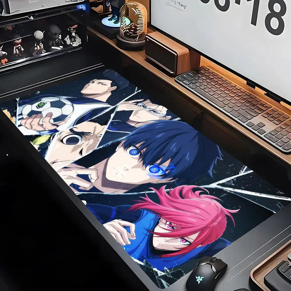 Blue Lock Japan Anime Mousepad HD Printing Computer Gamers Locking Edge Non-slip Mouse Pad XXL90x40cm Keyboard PC Desk