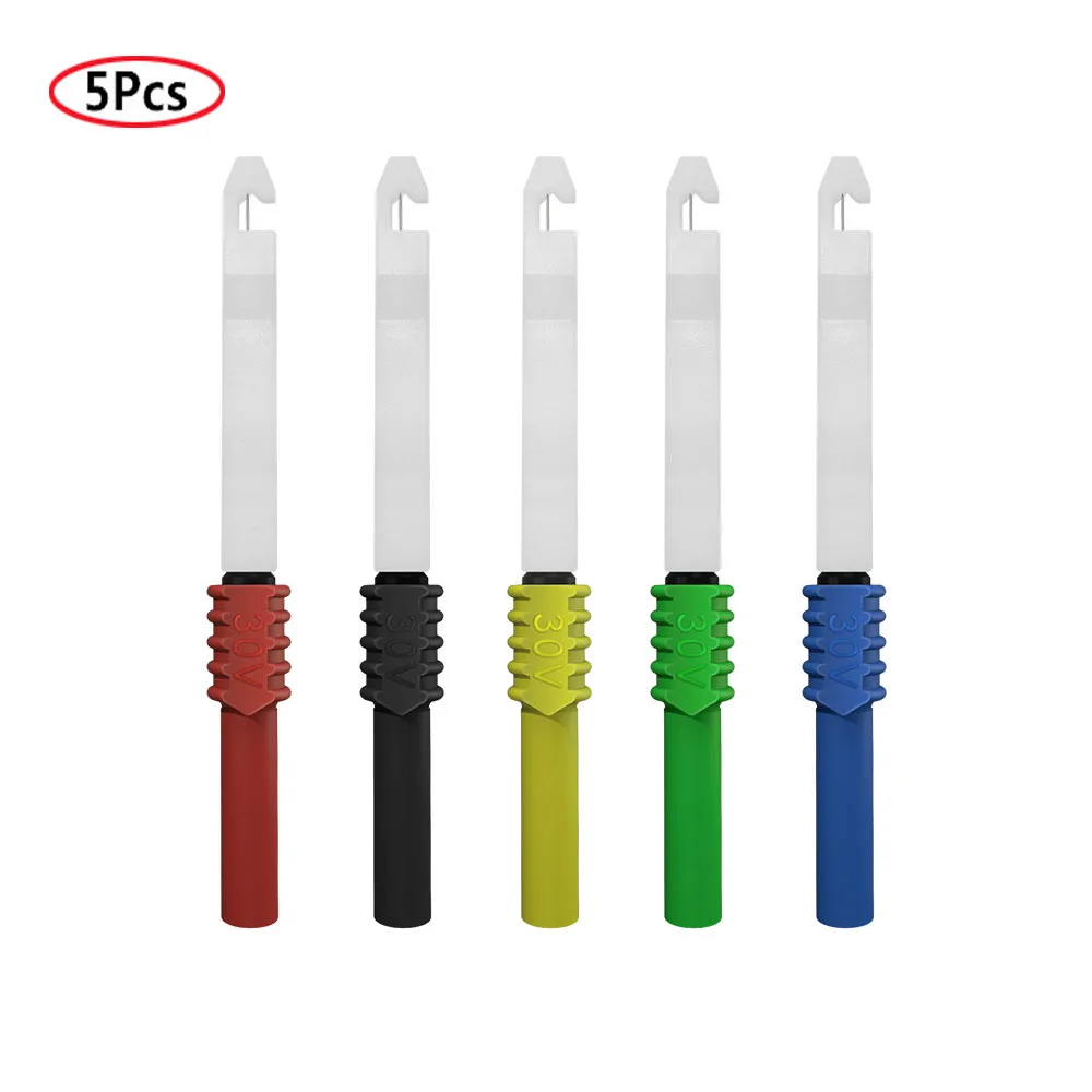 

5pcs Insulation Multimeter Probe 0.7mm Non-Destructive Pucture Test Needles Preservative Multimeter Pen With 4mm Banana Socket