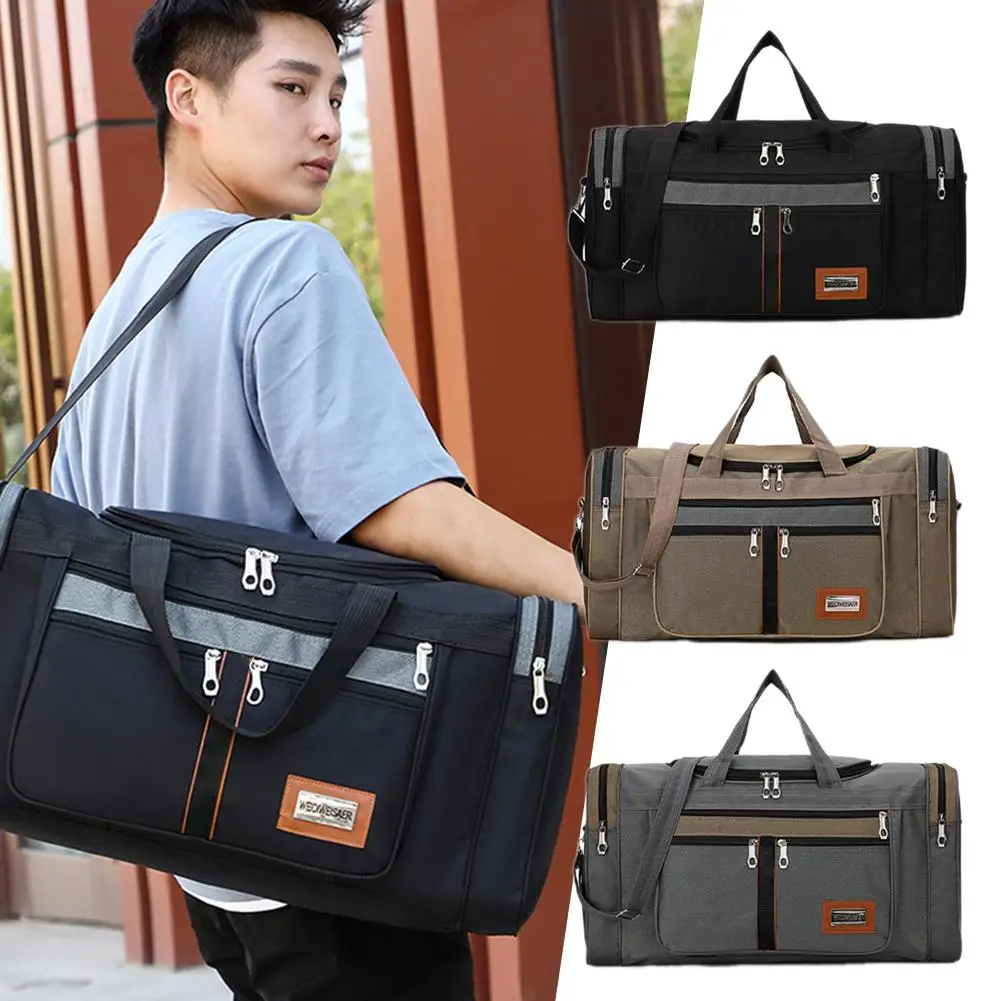 

Travel Bag Large Capacity Handbag Portable Outdoor Men Duffle Luggage Convenient Sports Weekend Travel Bags Overnight Carry T9O0