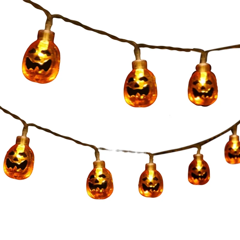 

Halloween Decor Pumpkin String Lights, 9.8 Feet 20 LEDs Battery Operated Halloween Light, Outdoor Halloween Decoration