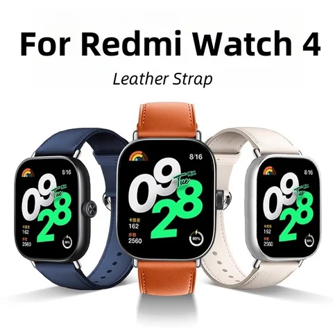 Ремешок кожаный для Xiaomi Redmi Watch 4, роскошный браслет для смарт-часов, Воздухопроницаемый браслет, аксессуары