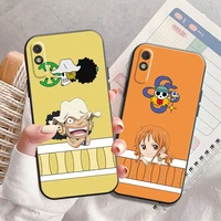 one piece anime phone case for xiaomi redmi 7 7a 8 8a 8t 9 9t 9a 9c note 7 8 9 9s back coque liquid silicon soft black carcasa