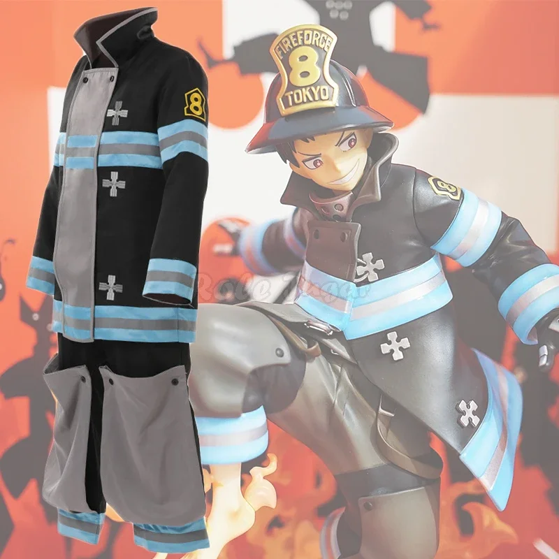 Аниме Fire Force Enen No Shouboutai/Enn Enn no Shouboutai Shinra Kusakabe Косплей Костюм Мужское пальто Брюки