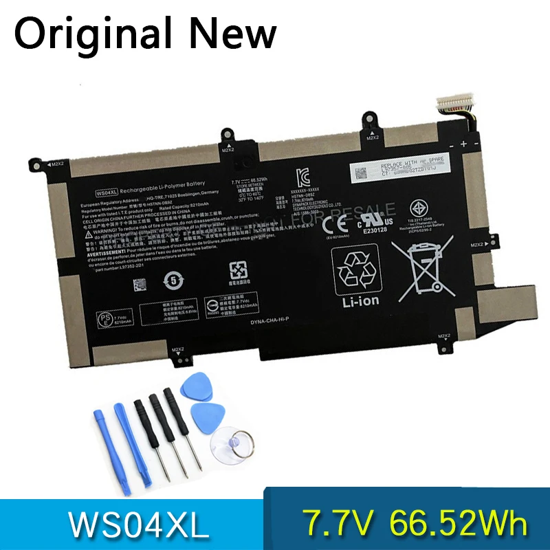 Новый оригинальный аккумулятор WS04XL для HP Spectre x360 14t-ea HSTNN-DB9Z L97357-005 7 V 66.52Wh - купить по
