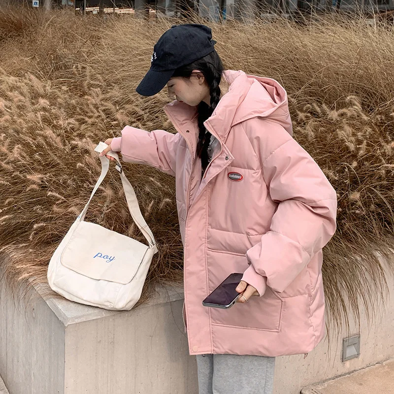 2022 Jacket Female Students Large Yards Loose Cotton Jacket Bread Clothes Korean Version of A Small Child Cotton Jacket Female