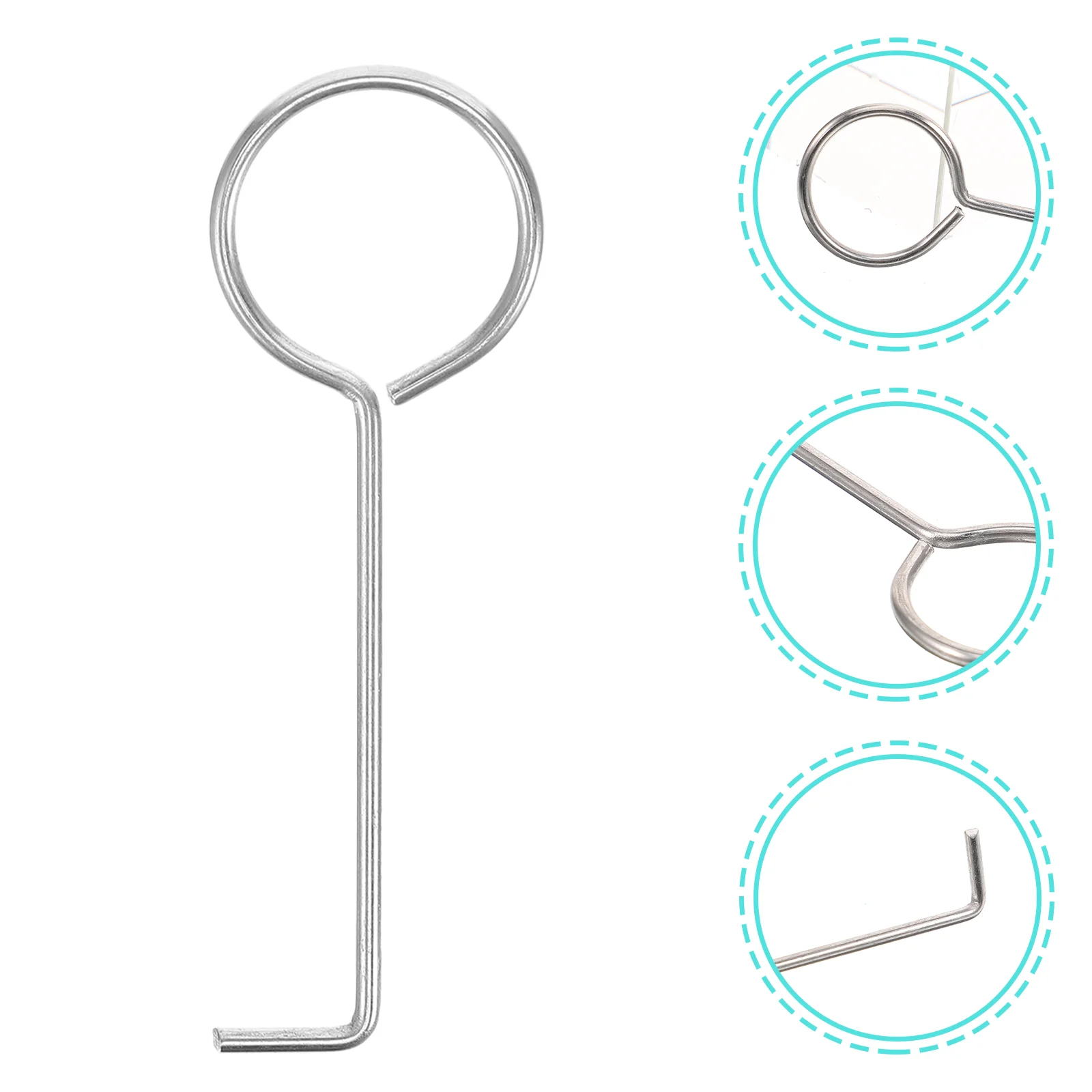 

10 Pcs Floor Drain Handle Hook Stainless Steel Removal Tool Lifting Hooks Silverdene Sink Strainer