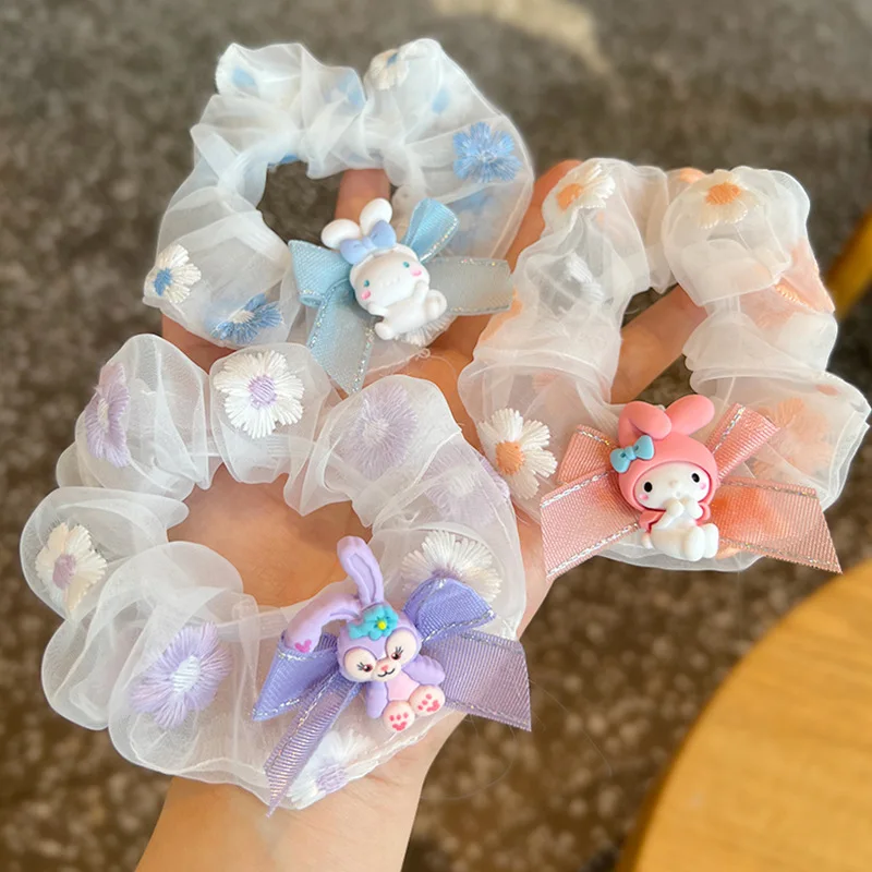 

Kawaii Sanrio Hair Ring Mymelody Cinnamoroll Cartoon Cute Simple Head Rope Anime Sweet Does Not Hurt Hair Headdress Girl Gift