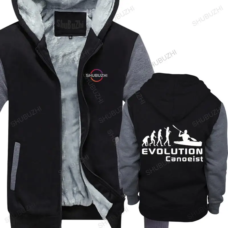 

mens fall vintage casual coat hooded Evolution Of Canoeist Kayak Mens thick hoodie Gift More Size and Colors man brand hoodies
