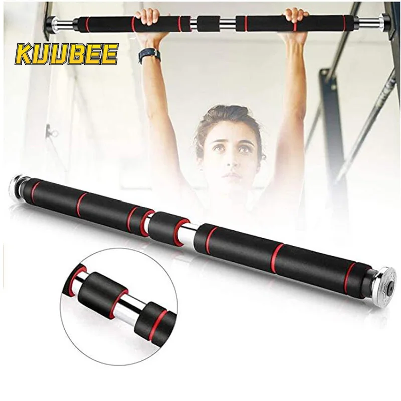 

80-130CM Pull Up Bar for Doorway, No Screws Required Chin Up Bar Adjustable Dip Bars for Home Gym Exercise Fitness