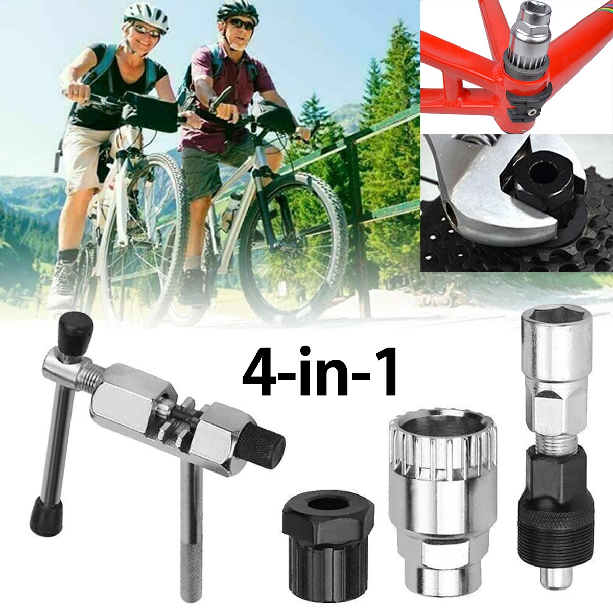 

4 Pcs Bike Crank Puller Set Strong Carbon Steel Cycling Bicycle Repair Tool Kit with Bottom Bracket Remover Bike Crank Puller
