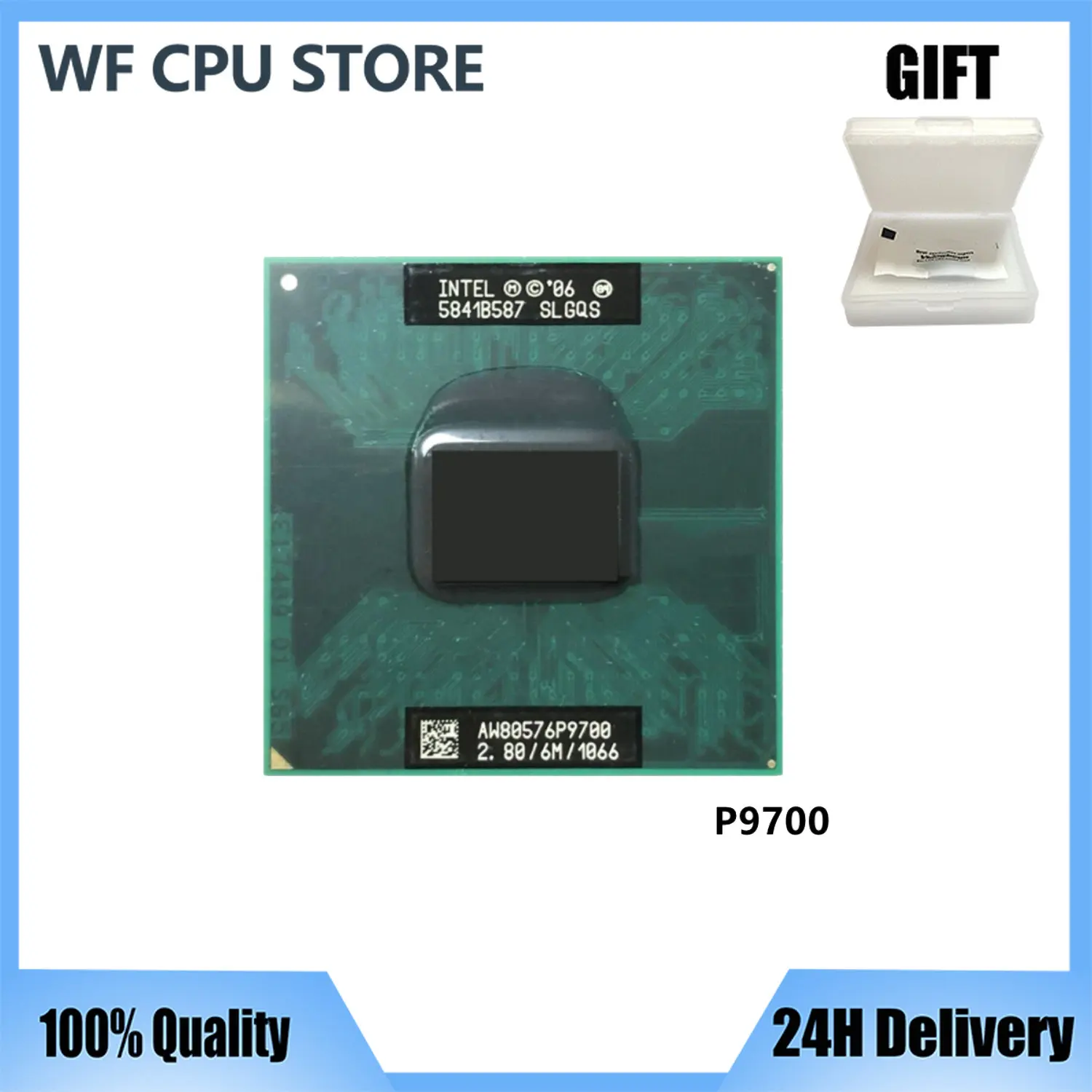 

Процессор Intel Core 2 Duo Mobile P9700 SLGQS 2,8 ГГц двухъядерный двухпотоковый ЦПУ Процессор 6 Мб 25 Вт Разъем P