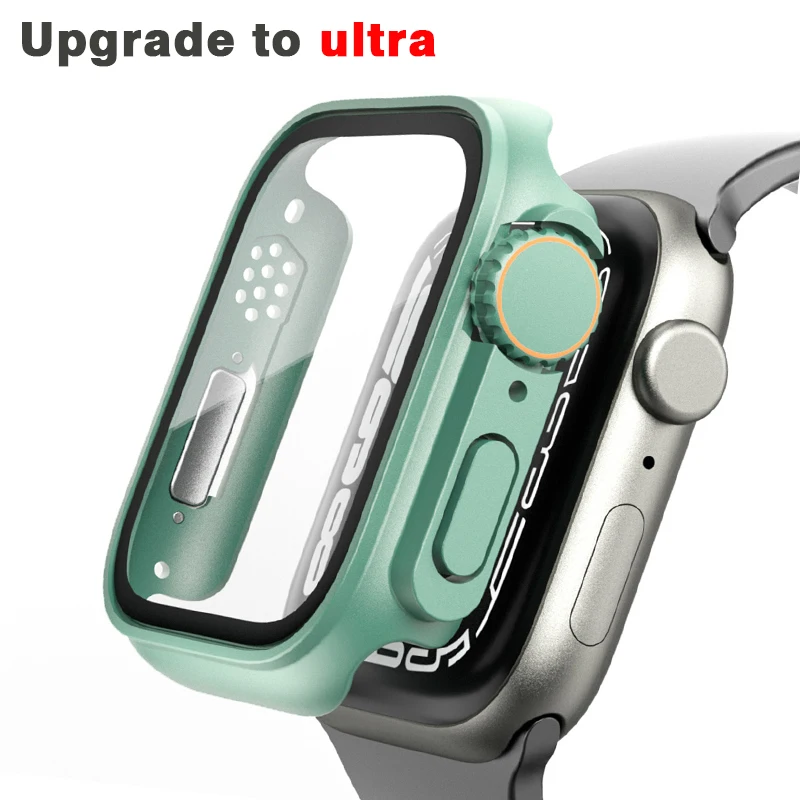 

Улучшенная версия для Apple Watch Series 8 7 41 мм 45 мм, бампер для iwatch series 6 SE 5 4, защита, закаленное стекло
