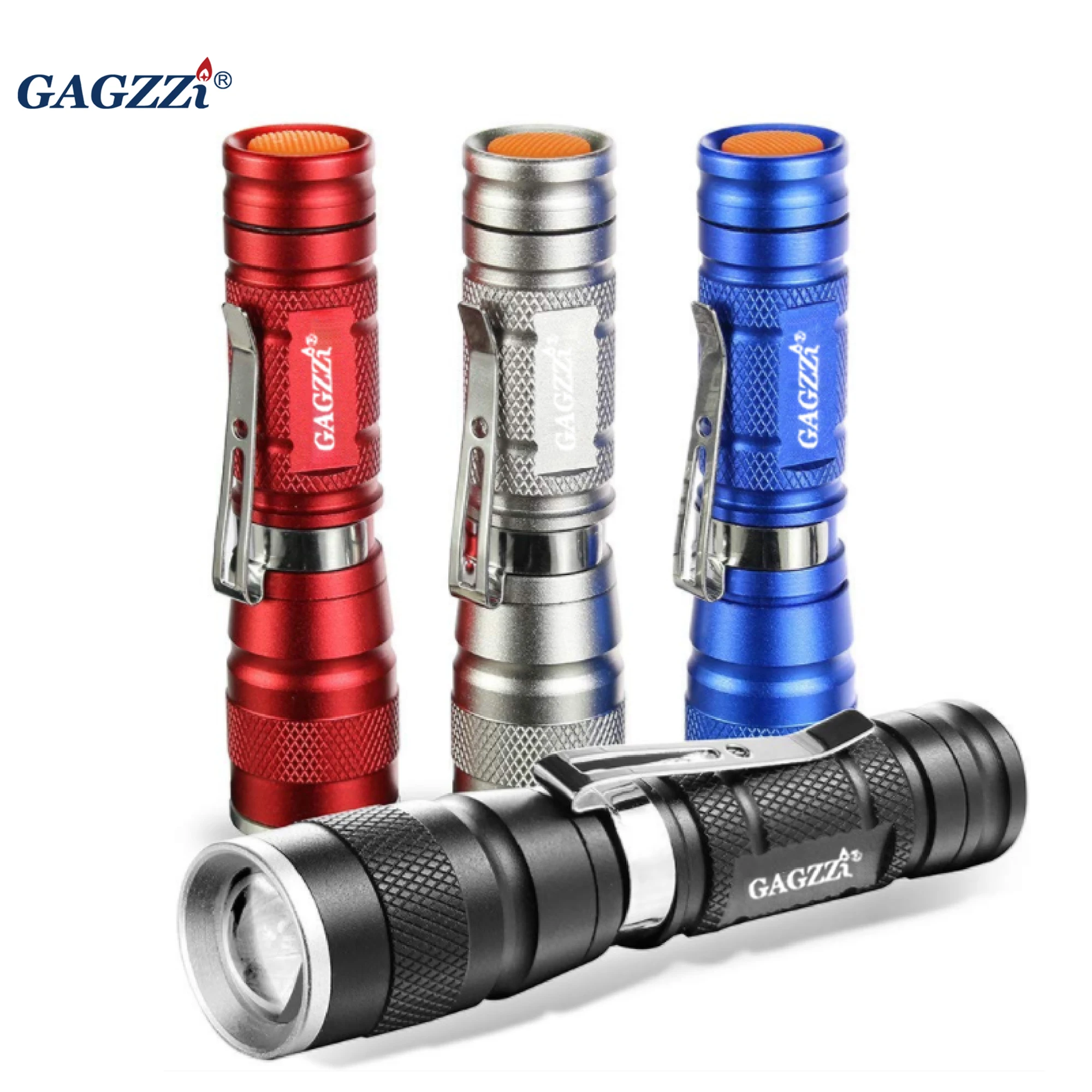 

Mini LED Flashlight 3 Lighting Modes Waterproof Torch Retractable Zoom Portable Night Camping Hiking Flashlight