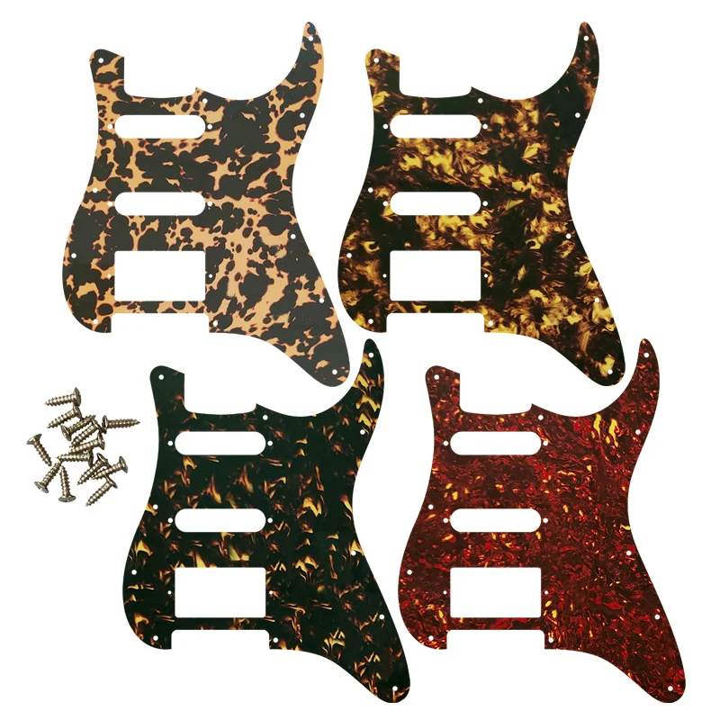 

xinyue Quality Electric Guitar Parts For USA\ Mexico Fd Strat 11 Holes HSS PAF Humbucker Guitar Pickguard Plate No Volume Hole