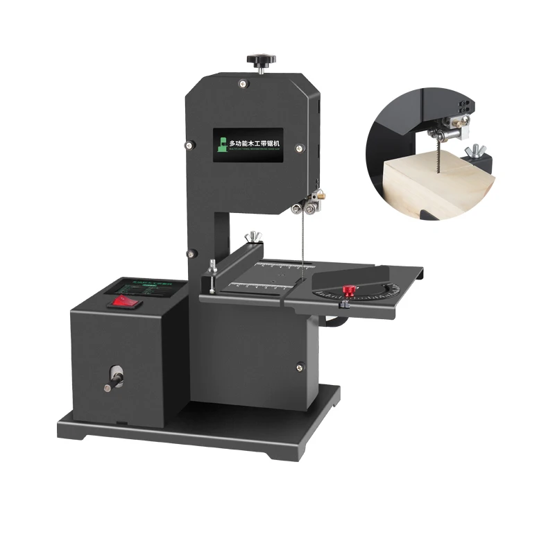 Ленточная пила для деревообработки, электрическая настольная проволочная пила, маленькая домашняя Настольная пила 800 Вт, 1750 об/мин, 220 В, для самостоятельной резки дерева