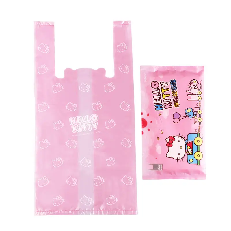 

Sanrio автомобильный мешок для мусора Hello Kittys аксессуары милый аниме кавайный утолщенный Домашний Настольный пластиковый мешок игрушки для девочек подарок