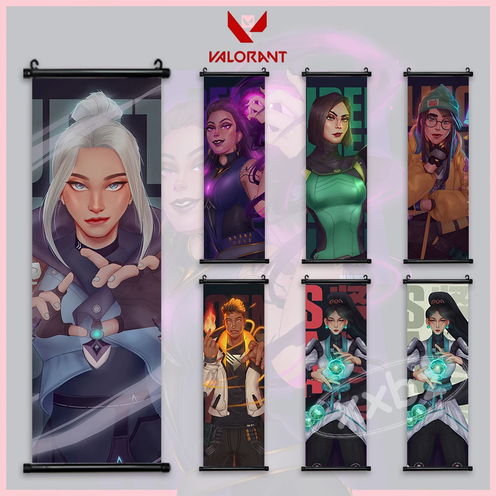 

FPS Game VALORANT Posters Canvas E-sports HD Prints Pictures Wall Art Painting Home Decor Character Posters Jett Sage Reyna