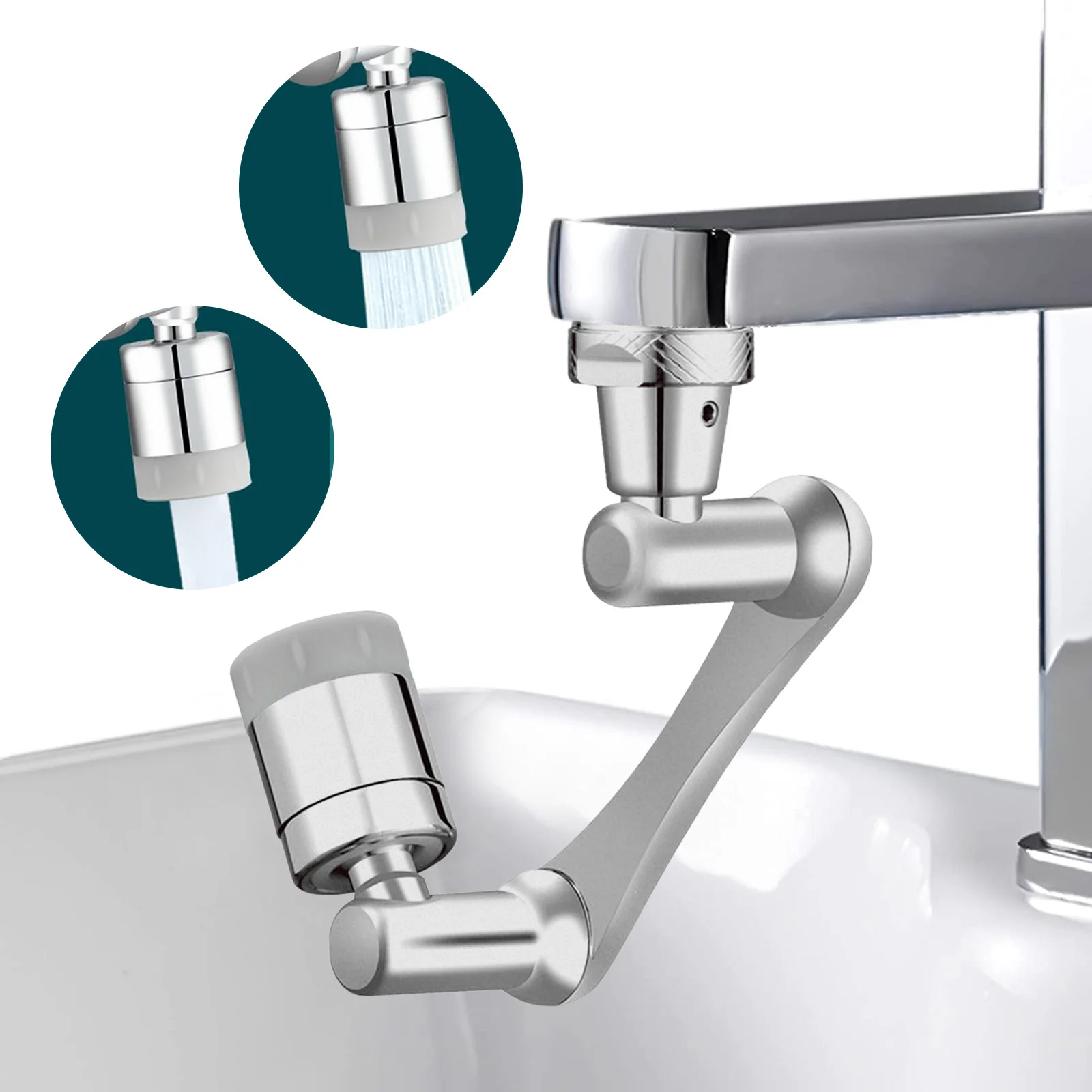 

1440 Degrees Rotation Faucet Extender Spray Head Anti Splash Filter Washbasin Kitchen Washbasin Faucets Bubbler Nozzle Sprayer