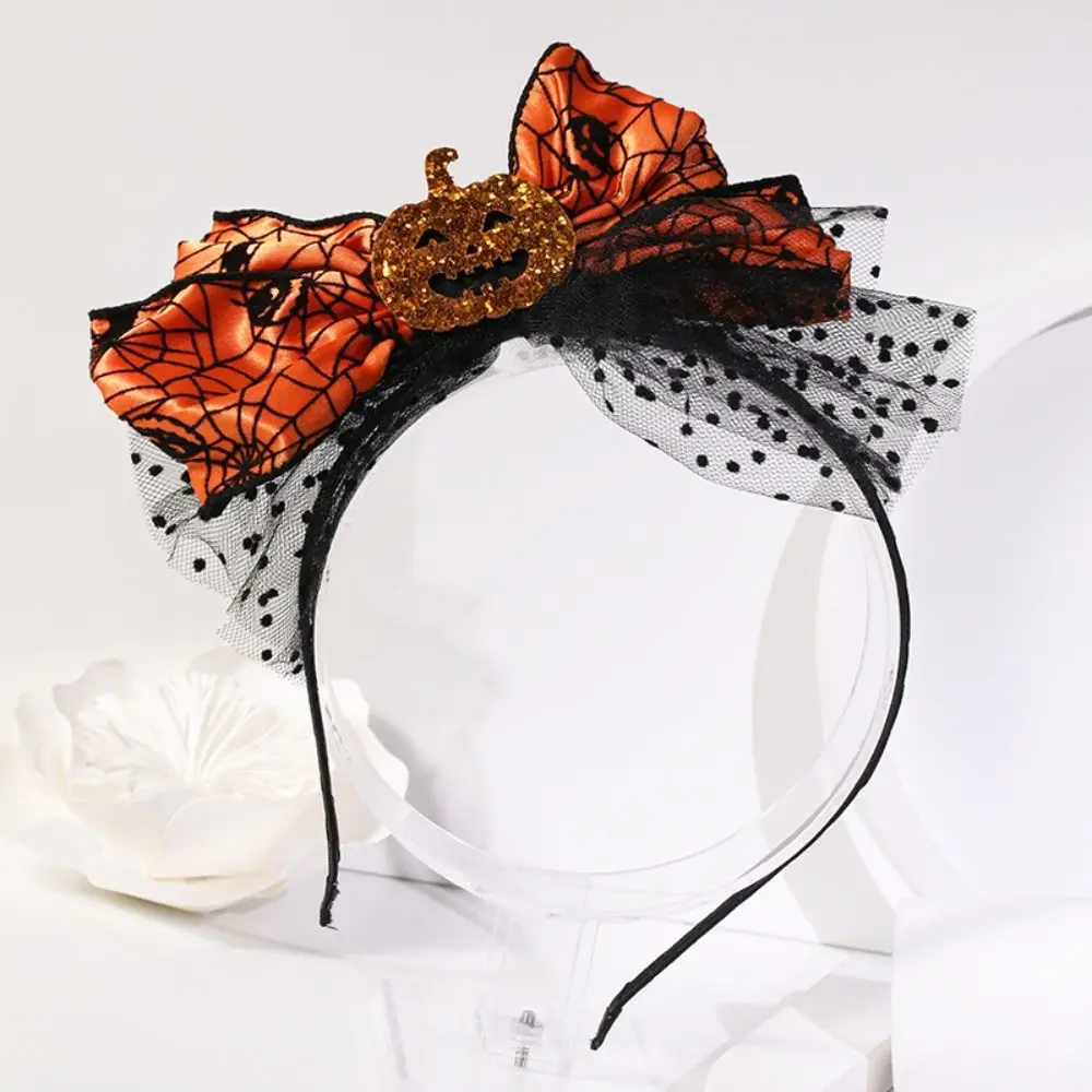 

Mesh Halloween Hair Hoop Fashion Headwear Ins Style Pumpkin Hairband Spider Hair Accessories Party Hairband Performance Props