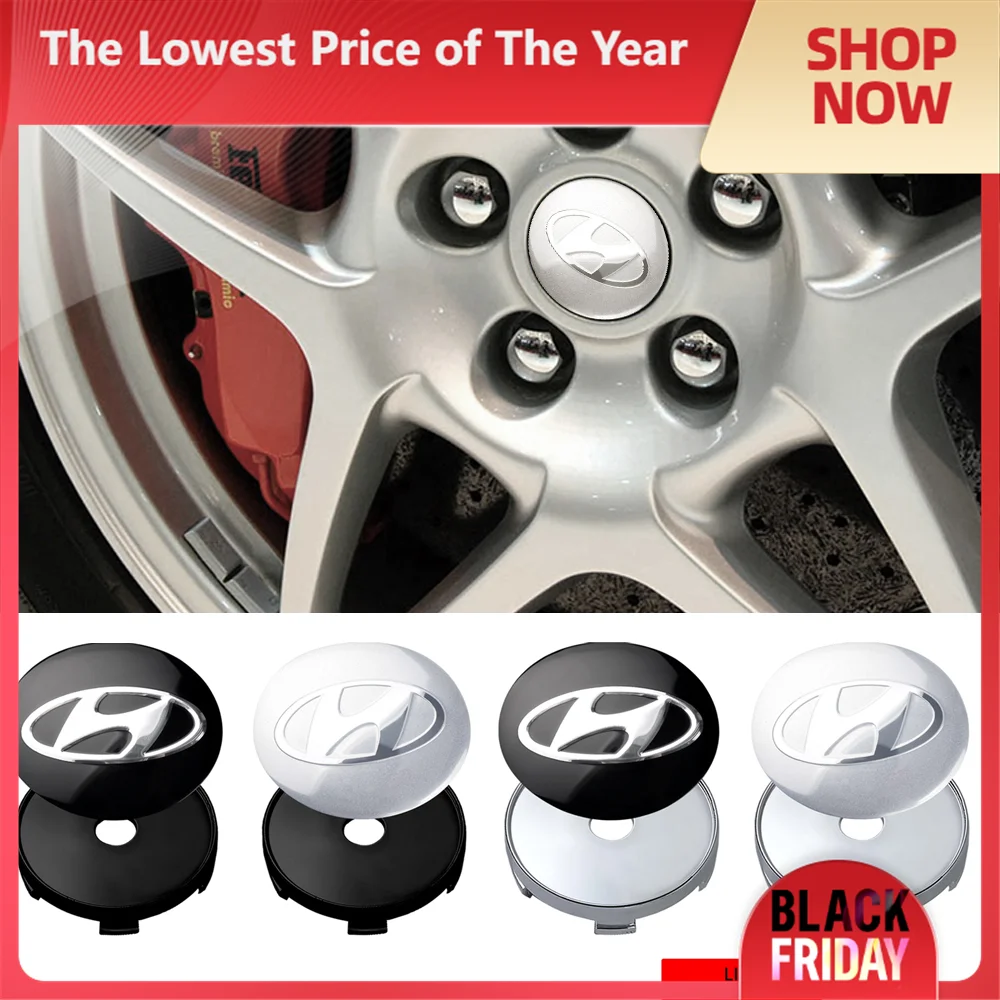 4PCS 56/60MM Car Wheel Center Cap Hub Covers Badge Hubcap Stickers For Hyundai I10 I20 I30 I40 IX20 IX35 Tucson Auto Accessories
